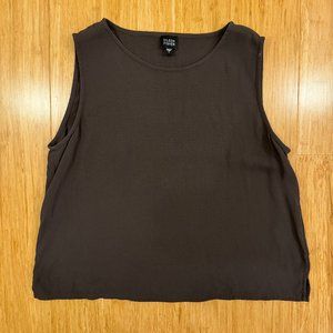 Eileen Fisher Dark Brown Silk Tank Top